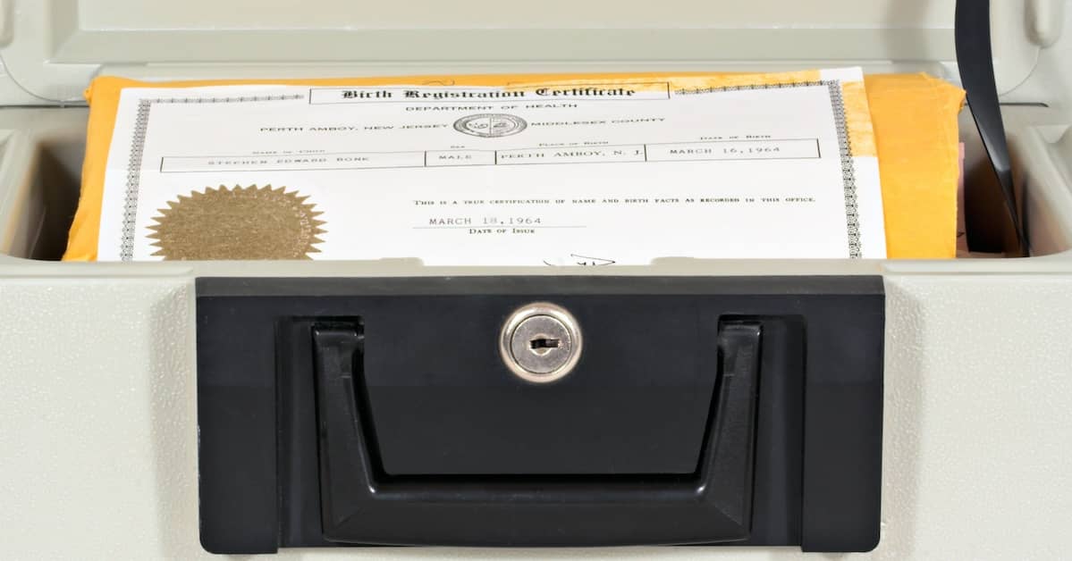 Fireproof safe with important documents inside | ATI Restoration