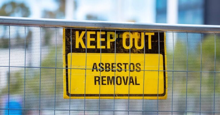 'Keep Out: Asbestos Removal' sign | ATI Restoration