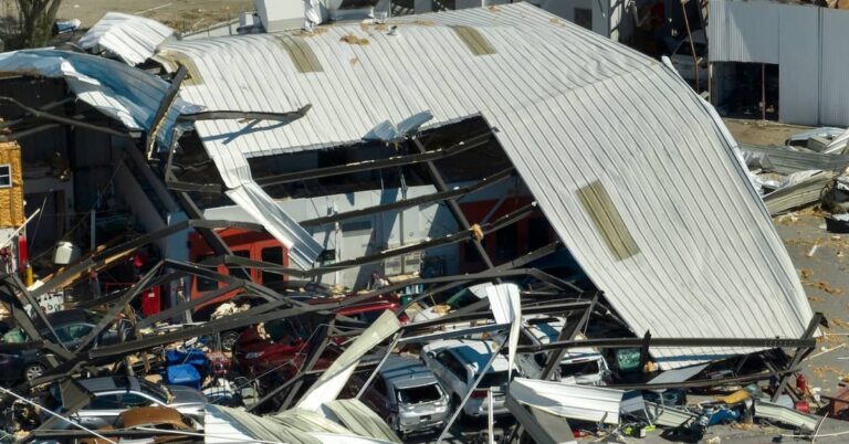 Commercial property badly damaged by a storm | ATI Restoration